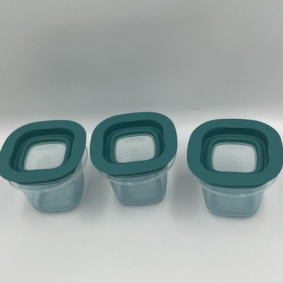 Set 3 Rubbermaid 4 oz. Lines Storage Containers Tritan Hard Plastic FG7N69 Vtg