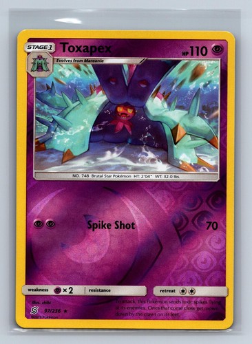 Toxapex 97/236 Rare Unified Minds Pokemon Reverse Holo NM/M 725b-12