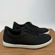 New Womens ECCO Leisure Black Leather Sneaker Shoes Size EU 37 6-6.5