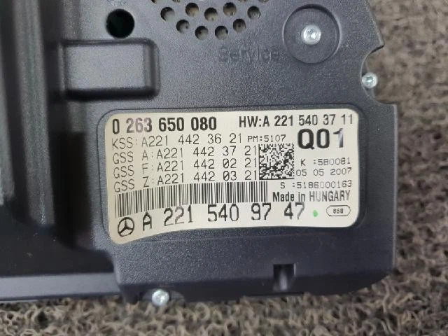 Mercedes-Benz S500 2007 grupos de instrumentos 0263650080 Foto 3 de 4