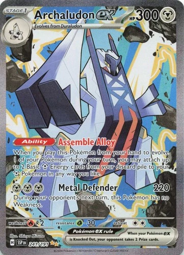 Pokémon Archaludon Ex 241/191 SV08 - Surging Sparks Special - NM