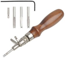 5 in 1 Pro Leathercraft Adjustable Stitching Groover Crease Leather Tool Edging