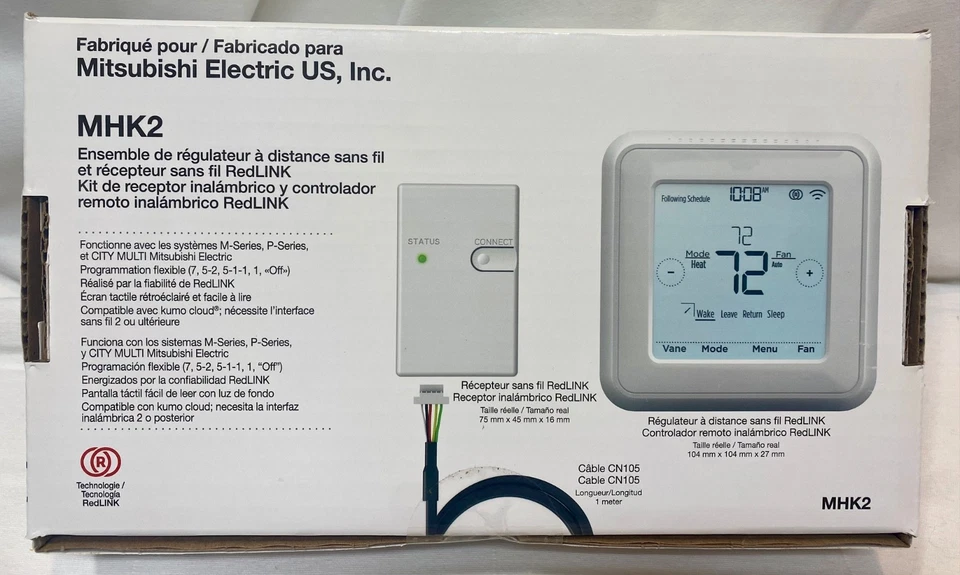 Mitsubishi RedLINK MHK2 Wireless Remote Controller Kit - Image 2 of 4