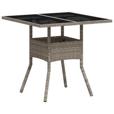 Garden Patio Table with Glass Top - 31.5 x 31.5 in - Loads of Colors Available v