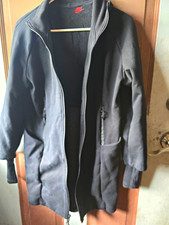 Nike Men's Black Mid-Length Full Zip Jacket Stand-Up Collar Pockets, Size S