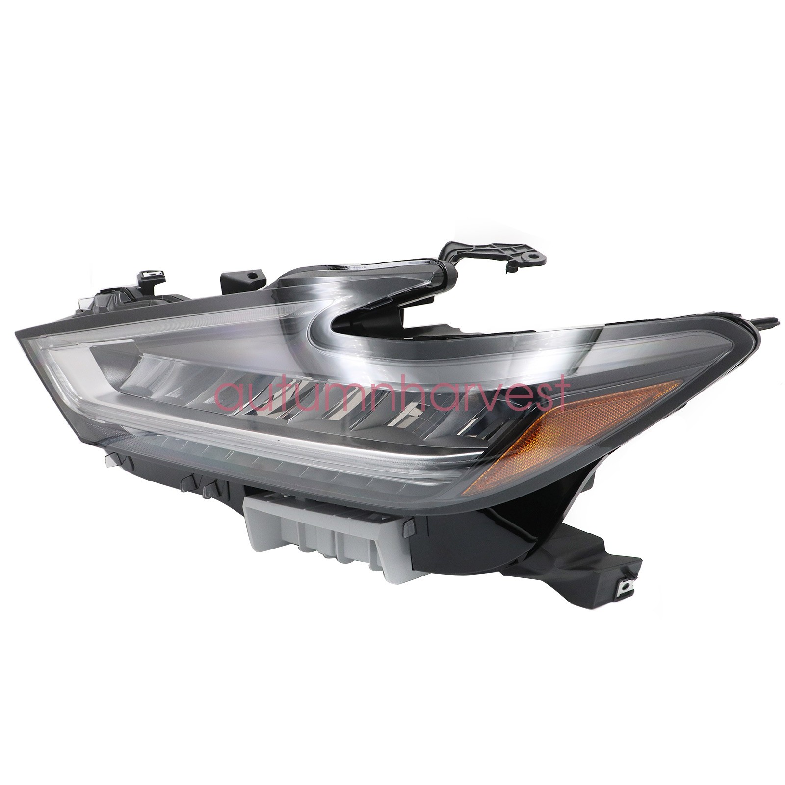 Fits Nissan Maxima 2019 2020 2021 Headlight LED Housing Chrome Driver Left Side