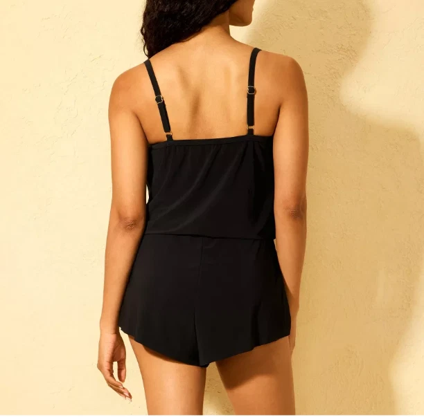 Macacão de natação feminino cobertura total - Shade & Shore preto 14: poliéster reciclado - Imagem 4 de 4