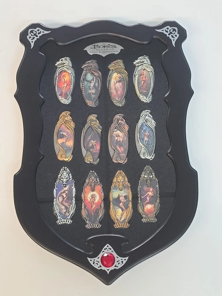 Juego de cuchillos Boris Vallejo Fantasy Girls Dragon Collection con vitrina y caja Foto 2 de 4