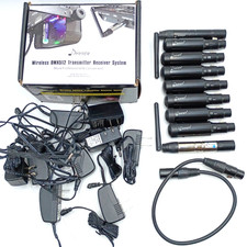 Donner Wireless DMX512 Transmitter Receiver System 8 pcs