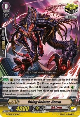 Bushiroad Cardfight Vanguard Beißen Deletor, Geeva G-EB03/076EN C Link Joker