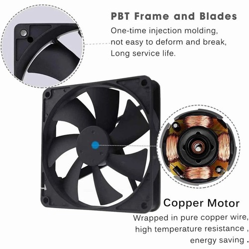 Wentylator 2 w 1 USB 140mm Cichy wentylator obudowy PC PC Regulowany podwójny wentylator - Zdjęcie 8 z 16