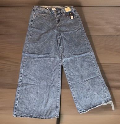 Universal Thread Women's Mid Rise Relaxed Fit Wide Leg Full Wide-Leg Jeans Sz 14