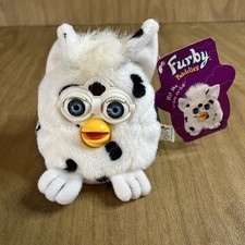 1999 Furby Buddies "Good Light" White With Black Spots Tiger Electronics