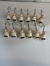 Snowmen Shower Curtain Hooks Set Of 12