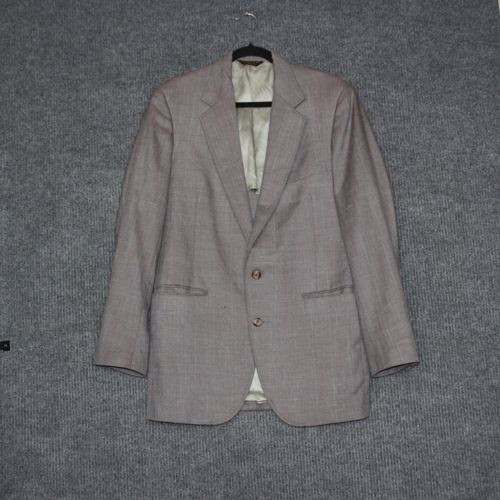 ADAMS ROW By Anderson Little Classic Plaid Coat Blazer Jacket Mens 44 Brown Tan