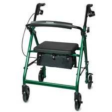 McKesson Lightweight 4 Wheel Rollator Walker, Green
