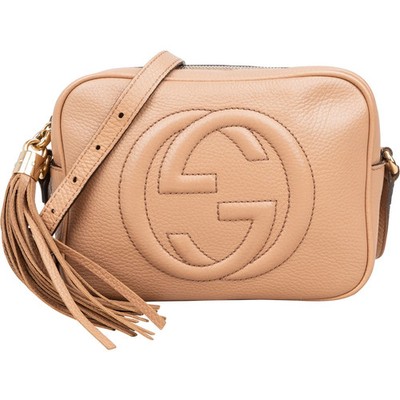 Gucci Grained Leather GG Soho Camera Crossbody Bag Tasche