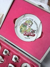 Rare Vintage 25th Anniversary Barbie Tea Set - Complete Set With Certificate
