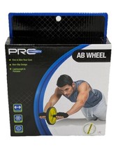 Pro Strength Ab Wheel Black/Yellow Lightweight Portable Core Strength Balance