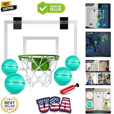 Mini Basketball Hoop - Glow in The Dark, Over The Door Basketball Hoop Indoor...