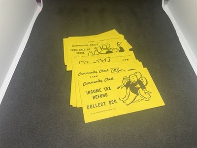 1985 Monopoly Deluxe Anniversary Edition - Replacement Community Chest cards