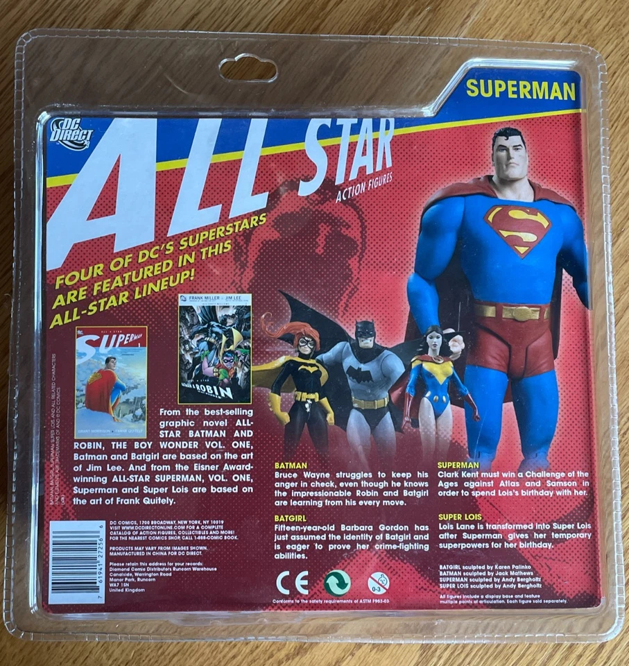 Figura de acción DC Direct ALL STAR SUPERMAN serie 1 Frank bastante NUEVA EN PAQUETE Foto 2 de 4