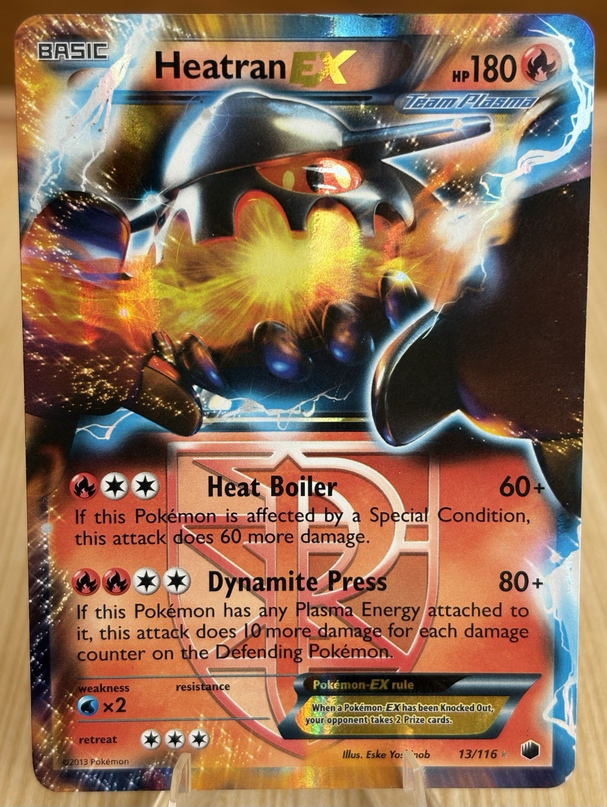 2013 Heatran EX 13/116 Ultra Rare Pokemon Plasma Freeze Team Plasma