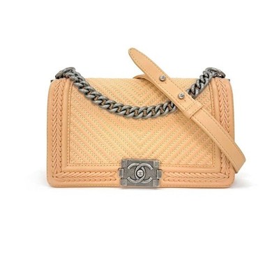 CHANEL Jungen Tasche Saison Chevron Beige 23 C0107K079 152899893