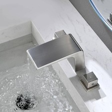 New FLG 2-Handle Tub Deck Mount Roman Faucet Nickel Waterfall bathtub filler