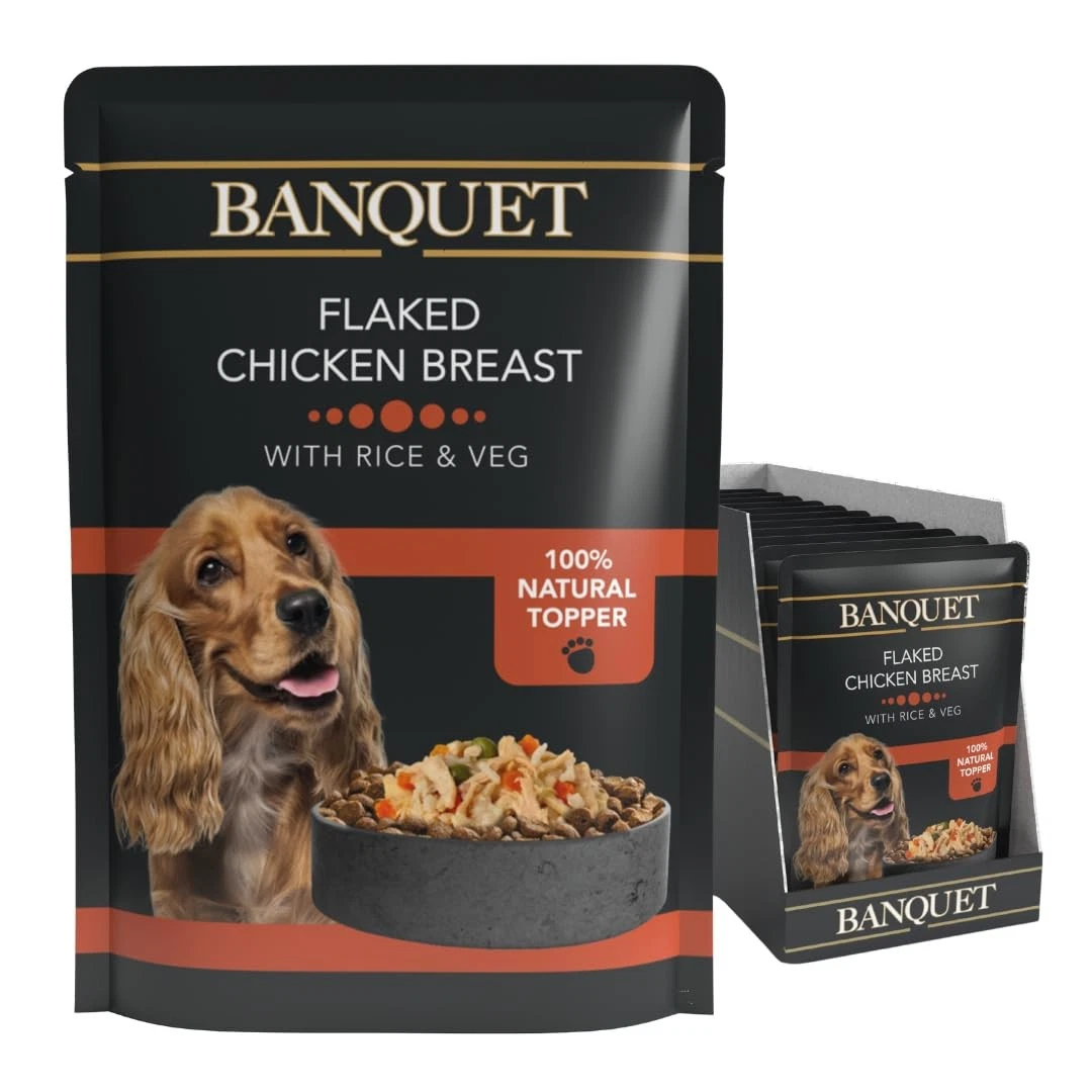 Banquet - Wet Dog Food - Flaked Chicken Breast, Rice, Veg - 100% Natural