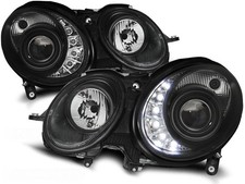 Scheinwerfer Set mit TFL Optik f&uuml;r Mercedes E-Klasse W211 BJ 03/02-04/06 Schwarz