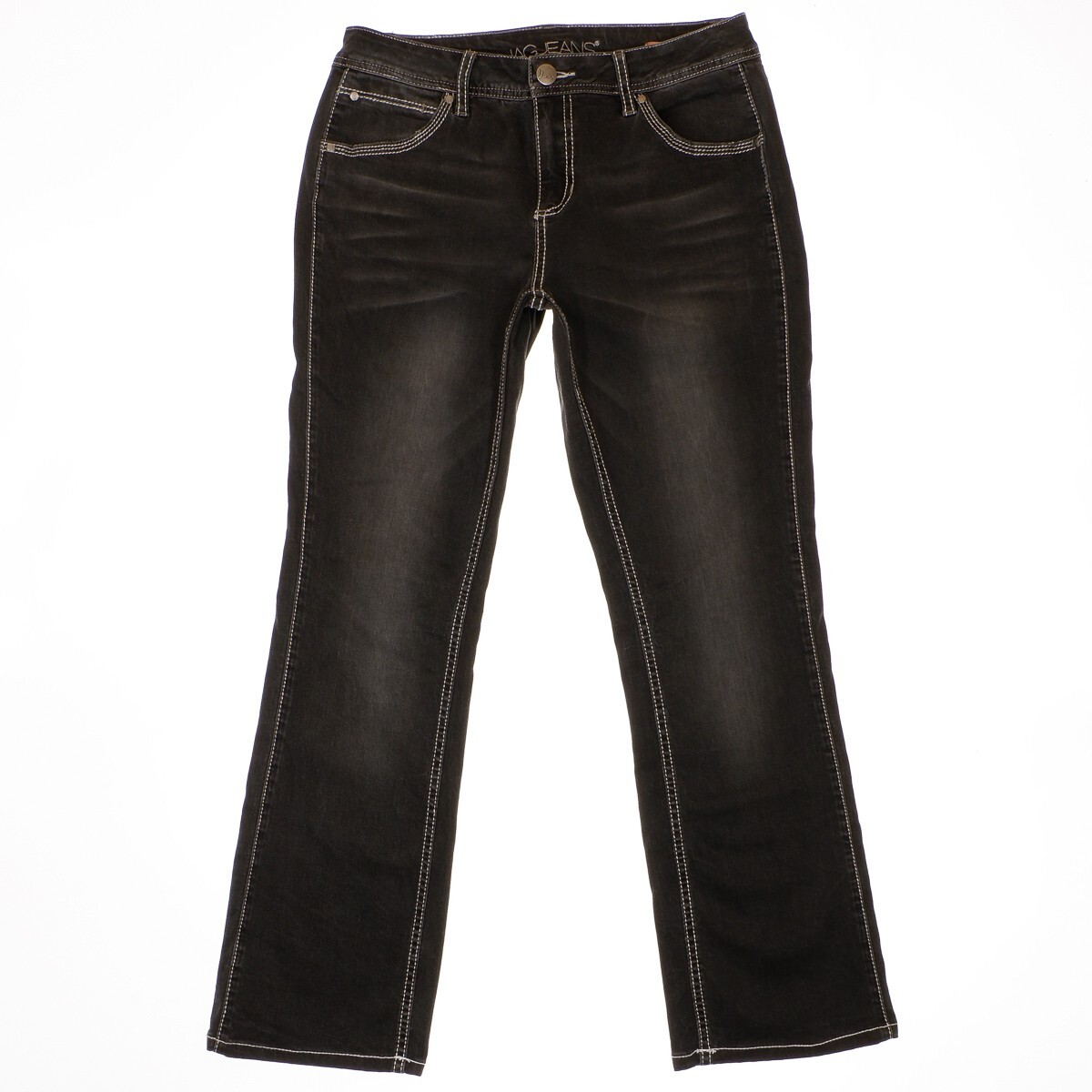 Jag Boot Leg Jeans 30 Black Charcoal Mid Rise Altered Womens Measures 30 x 28.5