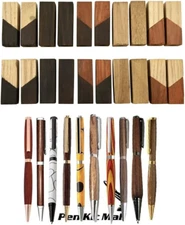 - 10 Pc Slimline Assorted Pen Kits with 20 Pc Pre-Drilled Slimline Pen Blanks