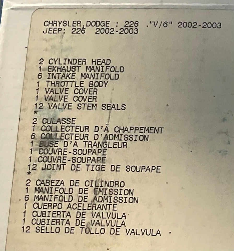 Juego de juntas de cabeza Victor Reinz HS54250 Foto 2 de 3