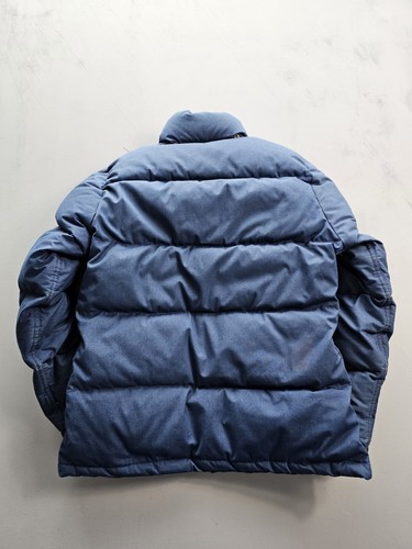 Vintage 1970s The North Face Brown Label Blue Puffer Jacket Goose Down XS - Picture 4 of 10