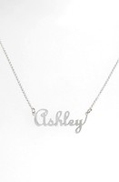 Argento Vivo Personalized Script Name Ashley With Heart Silver Necklace $128 on sale Argento Vivo Personalized Script Name Ashley With Heart Silver Necklace $128 on sale