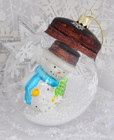 Large Glass Snowman Christmas Ornament — photo 2