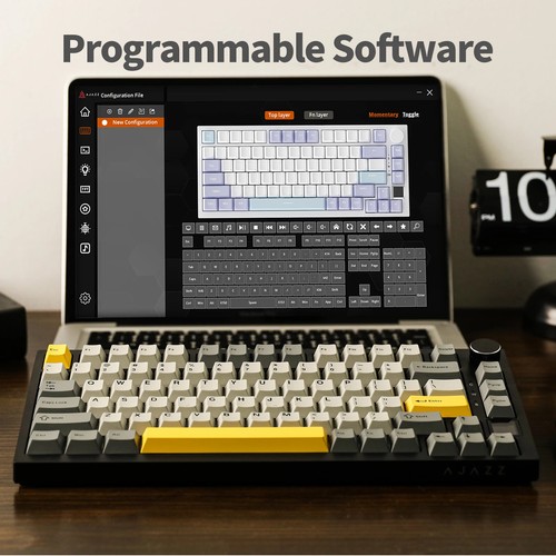 75% Gasket-mounted Bluetooth 5.1/2.4G Wireless/Type-C Wired Mechanical Keyboard - Picture 5 of 26