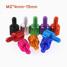 M2 4mm-15mm Long Aluminum Coloured Knurled Thumb Screw Small Thumb Screw Bolt