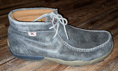 Twisted X MDM 0072 mens grey leather lace up chukka driving  display picture 2
