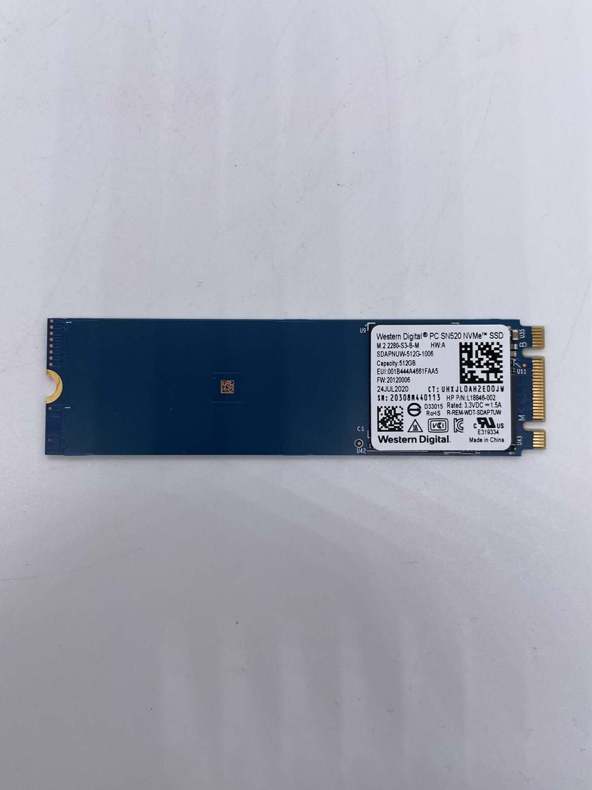 Western Digital Pc Sn520 Nvme Ssd 512gb WESTERN DIGITAL PC SN520 512GB PCIE 3.0 X2 M.2 2280 NVME SSD SDAPNUW