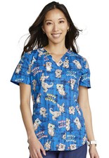 Happy As A Quokka Cherokee Scrubs V Neck Top CK652 HAQA