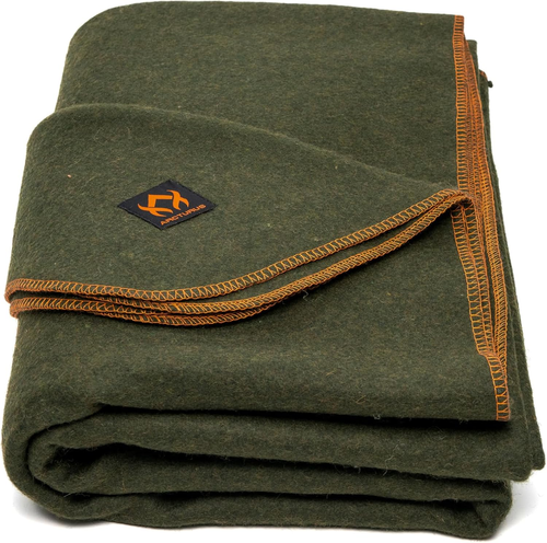 Wool Blanket Warm,Thick, Washable, Great for Outdoors, Camping Large 64in x 88in - Picture 11 of 12