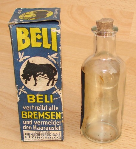 leeres BELI Spezial ÖL - gegen Bremsen / Insekten um 1940 - 50 - Picture 2 of 9