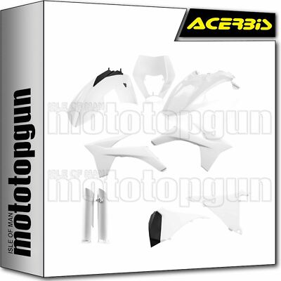 ACERBIS 0016234 FULL PLASTICS KIT WHITE KTM EXC 380 2T 2012 12 2013 13
