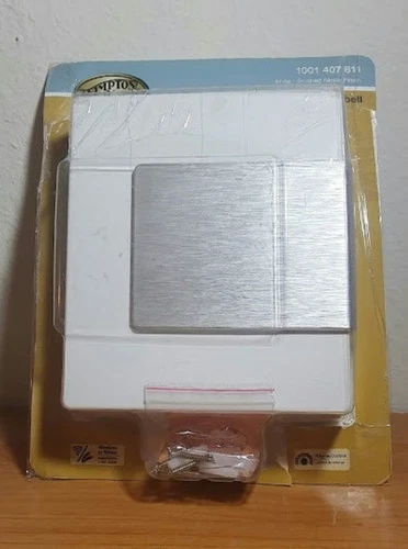 Hampton Bay Wireless Wired Door Bell White with Brushed Nickel Accent 1001407811