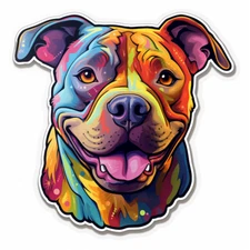 8x car sticker decal pit bull terrier tuning sticker car 9x9 cm