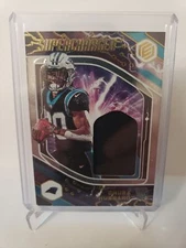 Chuba Hubbard RC /199 2021 PANINI ELEMENTS SUPERCHARGED GAME JERSEY PANTHERS