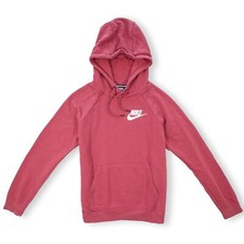 Nike Women's Hoodie Fleece Jacket with Front Pockets Pink Size Small