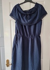 NEXT Navy Bardott Summer/beach Dress new With Tags Size 18